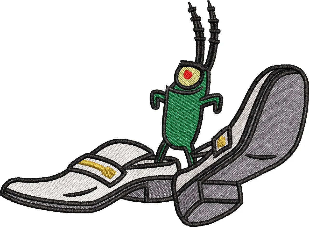 Alternative view of  Plankton Standing on White Shoe 