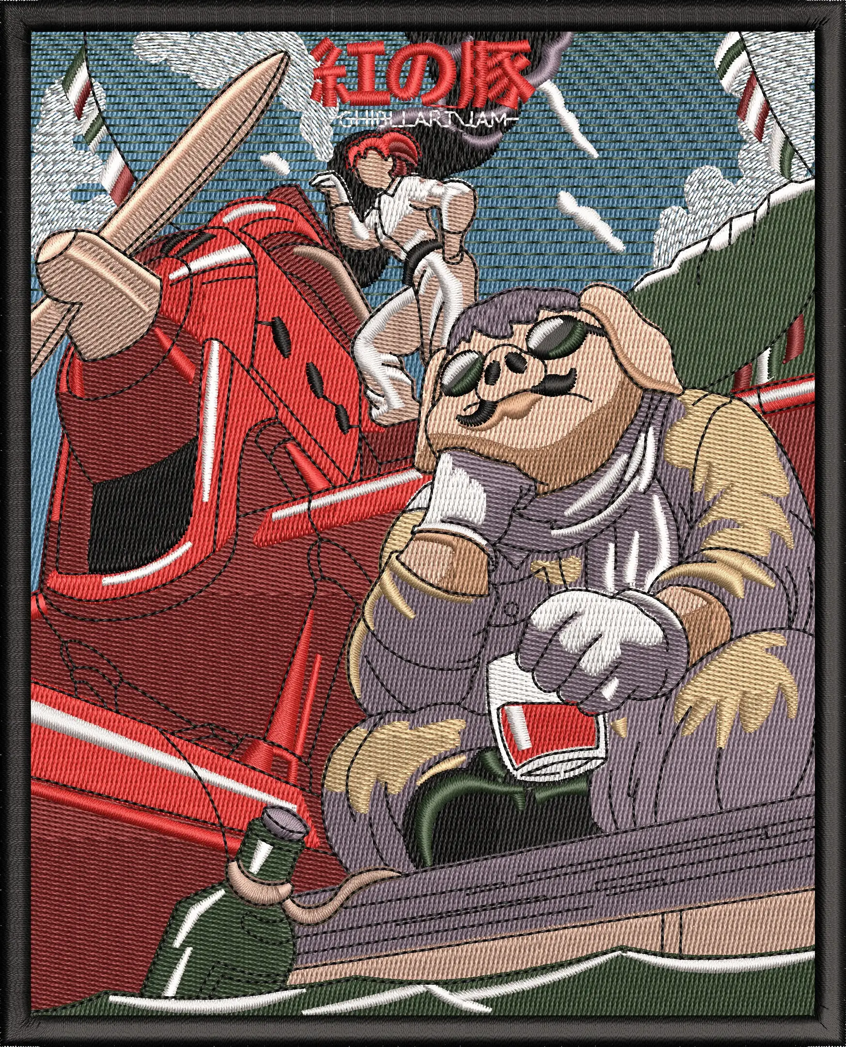 Alternative view of  Porco Rosso with Seaplane and Fio 