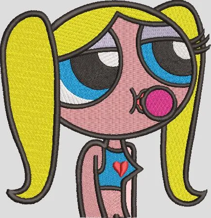 Alternative view of  Powerpuff Girl Bubbles Blowing Bubblegum 
