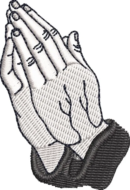 Alternative view of  Praying Hands Embroidery 
