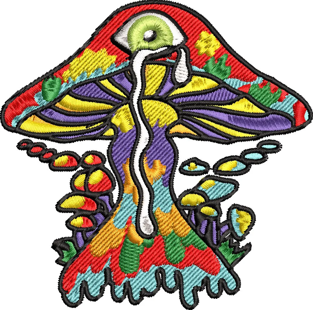 Alternative view of  Psychedelic All Seeing Mushroom Patch 