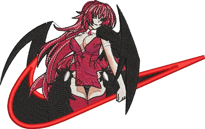 Alternative view of  Red Haired Demon Girl with Nike Style Swoosh 