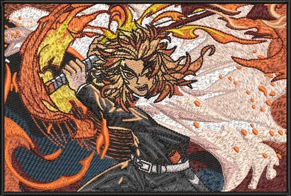 Alternative view of  Rengoku Flame Sword Attack Embroidery 
