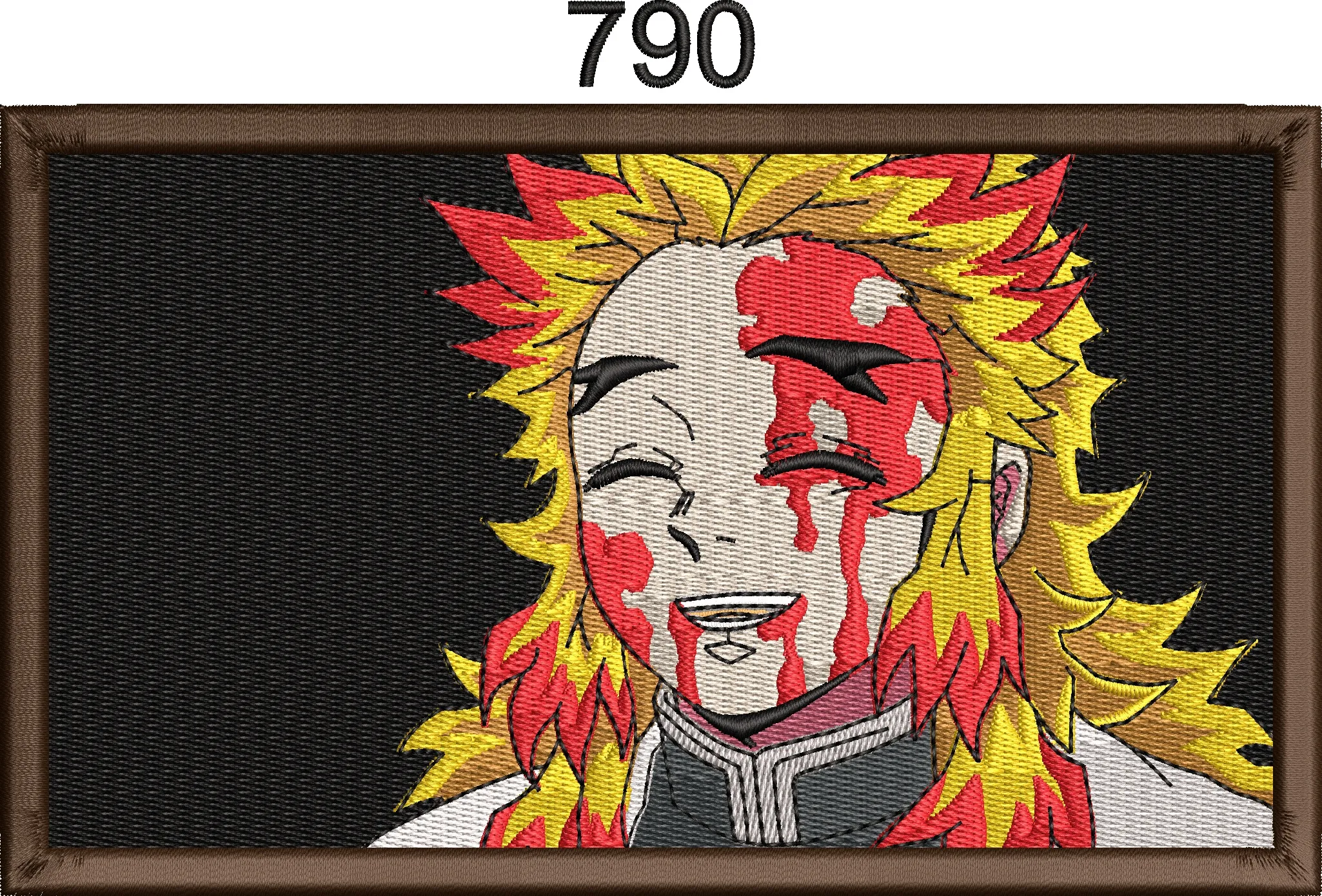 Alternative view of  Rengoku Smiling with Blood Stains Demon Slayer 