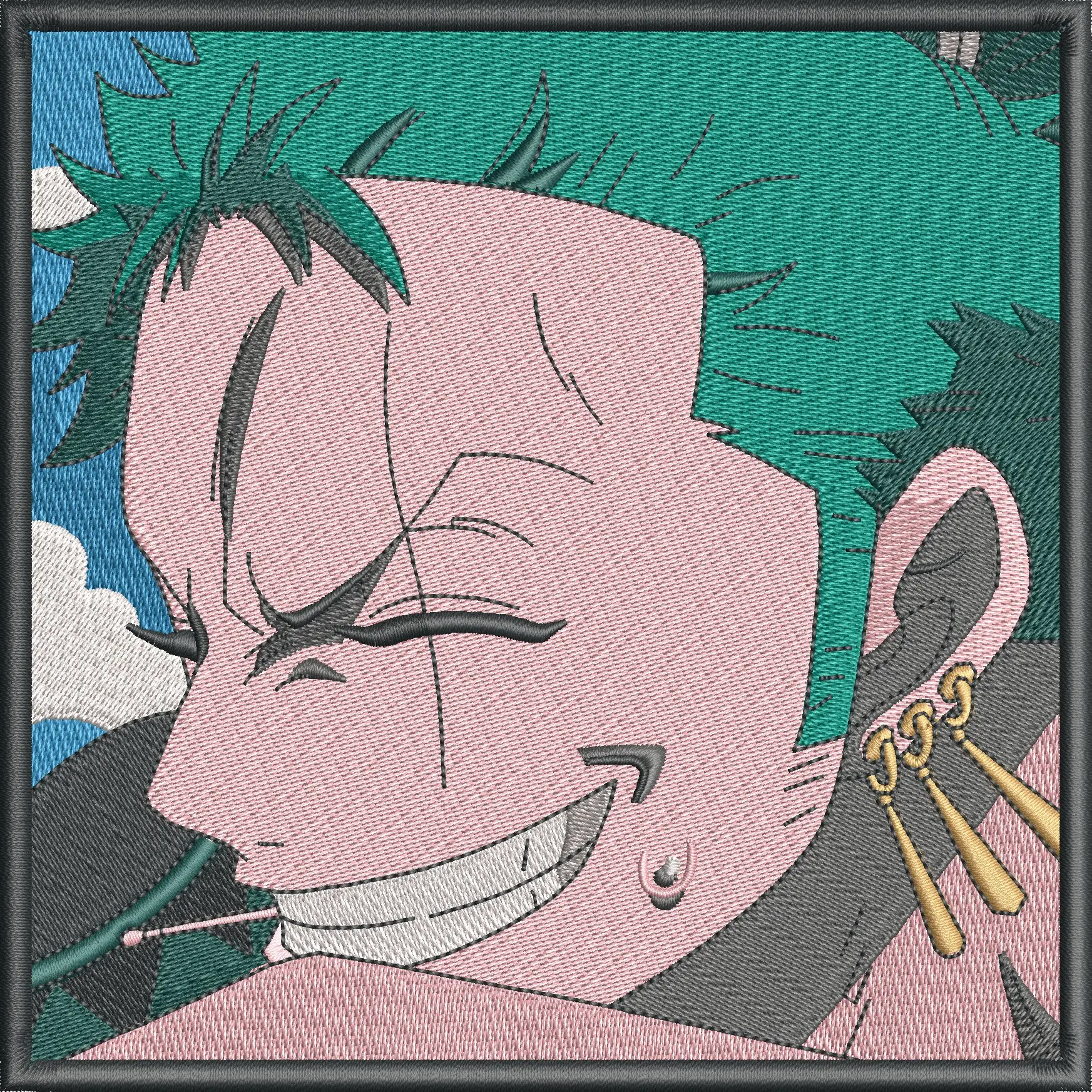 Alternative view of  Roronoa Zoro Grinning Patch Style 