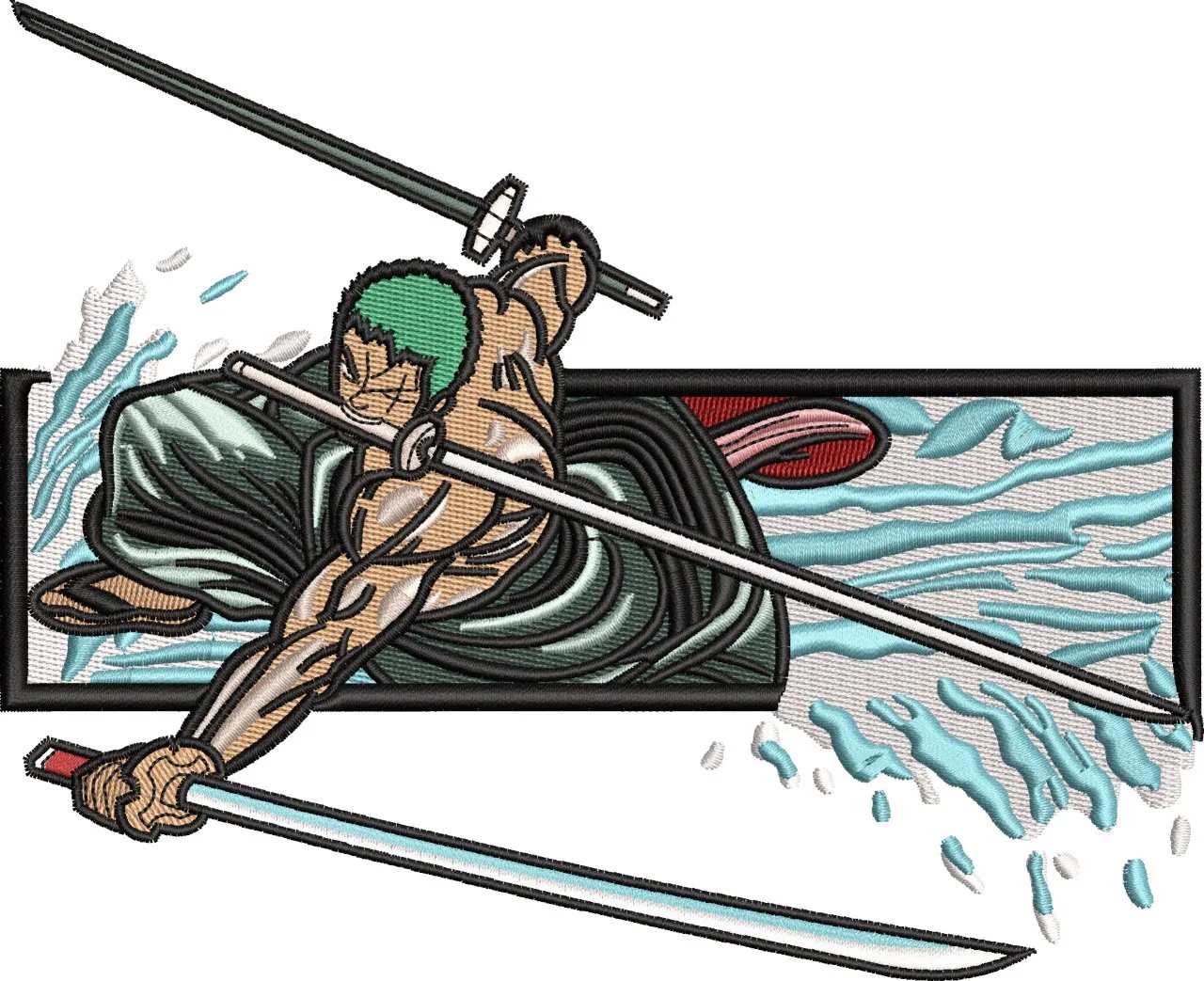 Alternative view of  Roronoa Zoro Sword Attack Embroidery 