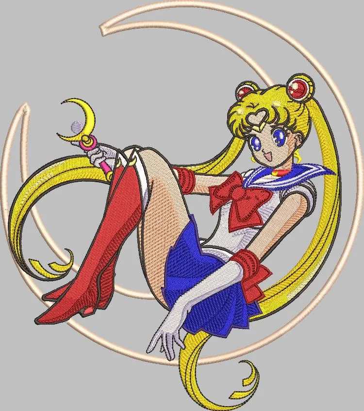 Alternative view of  Sailor Moon Sitting with Crescent Wand 