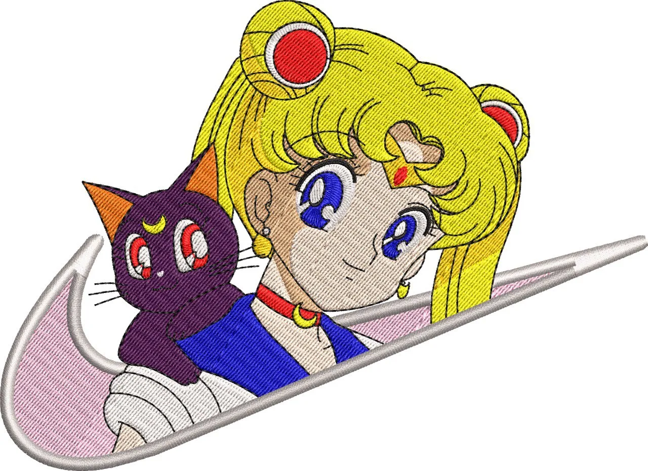 Alternative view of  Sailor Moon and Luna in Nike Swoosh 