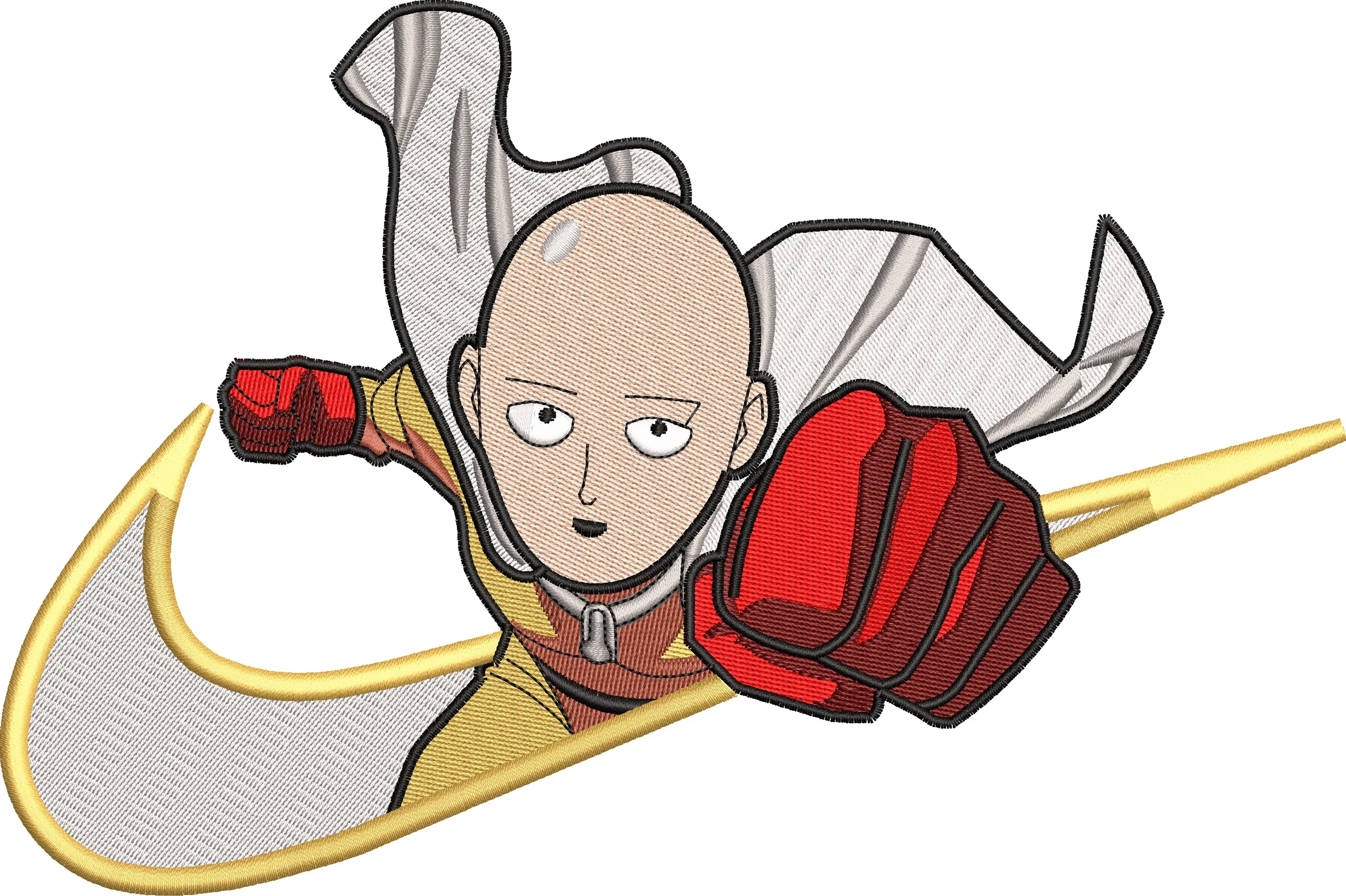 Alternative view of  Saitama in Nike Style Logo 