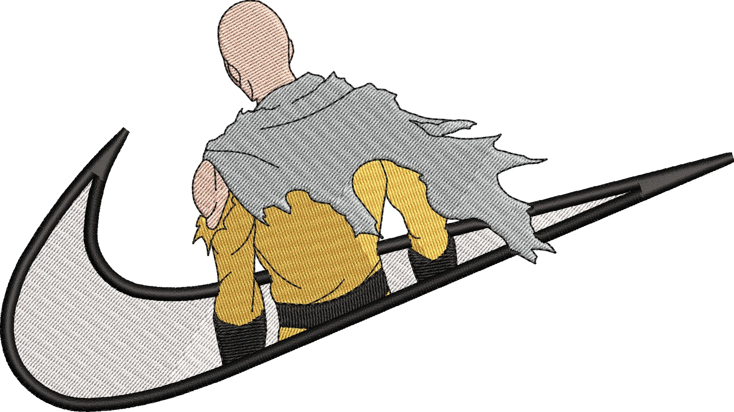 Alternative view of  Saitama in Nike Swoosh Logo 