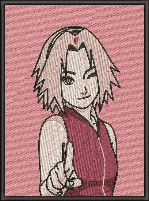 Alternative view of  Sakura Haruno Winking Pointing Pose 