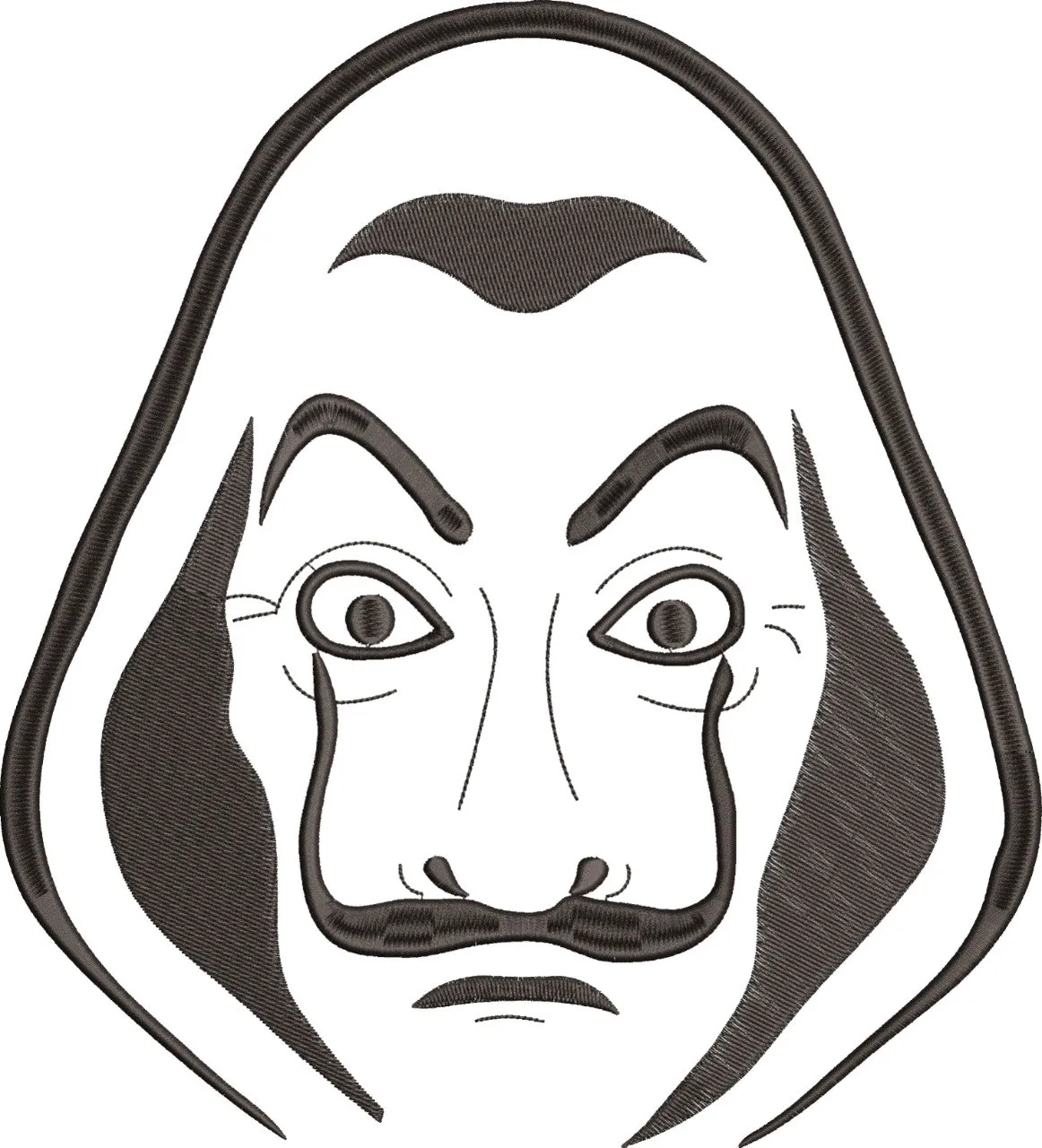 Alternative view of  Salvador Dali Mask with Hood Embroidery 