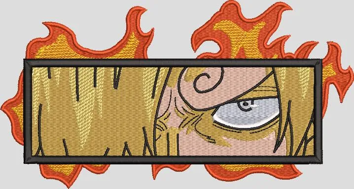 Alternative view of  Sanji Eye Patch with Flames 