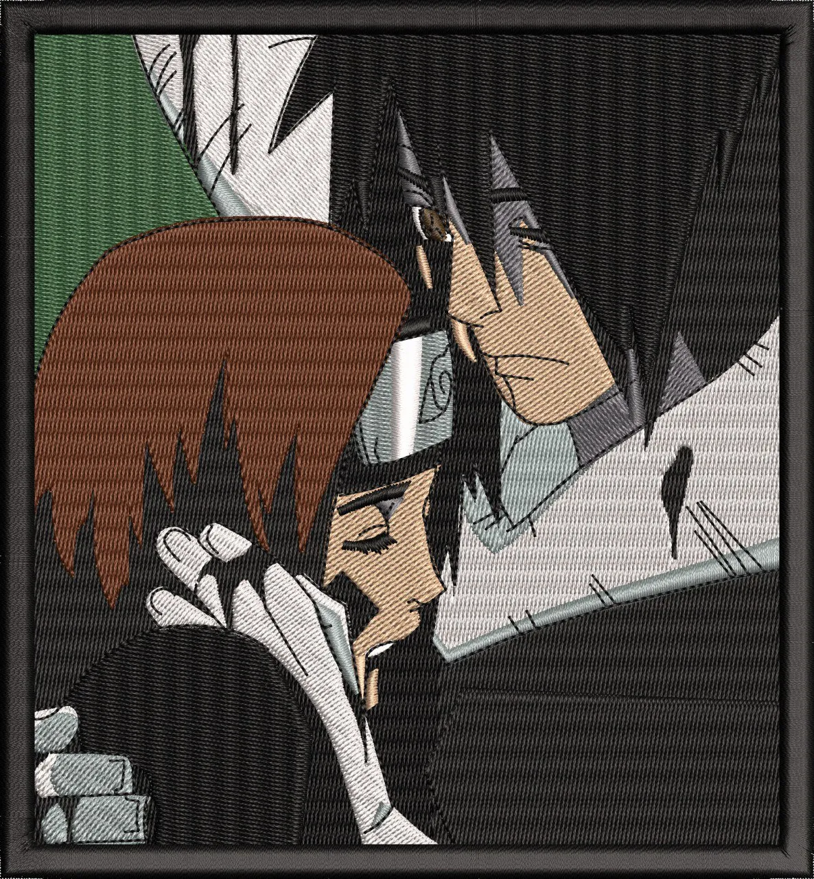 Alternative view of  Sasuke Comforting Itachi Embroidered Style 