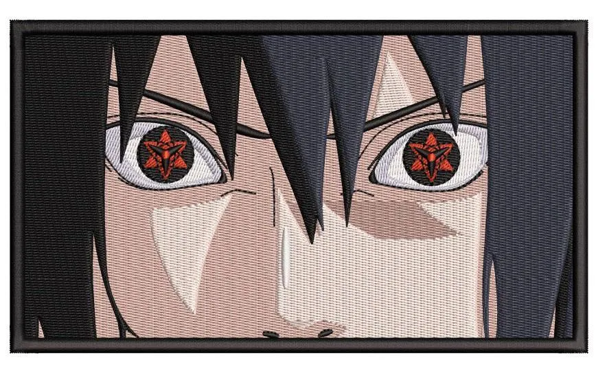 Alternative view of  Sasuke Mangekyou Sharingan Eyes Close Up 