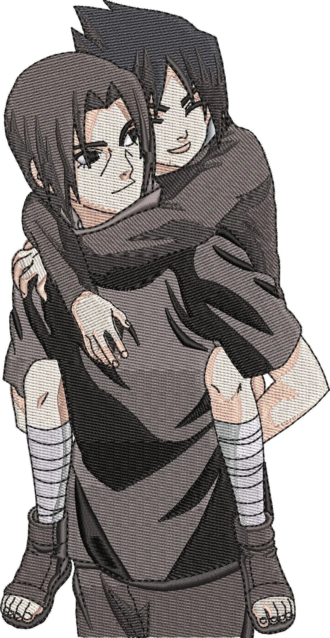 Alternative view of  Sasuke and Itachi Uchiha Piggyback Embroidery 