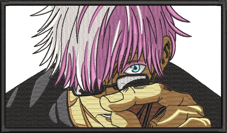 Alternative view of  Satoru Gojo Embroidered Portrait 