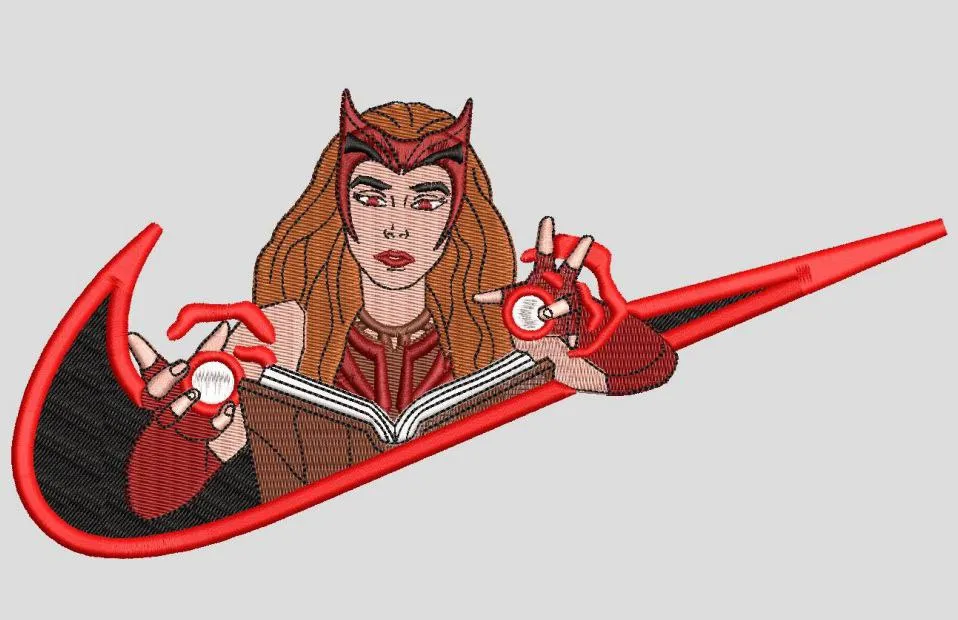 Alternative view of  Scarlet Witch with Nike Swoosh and Spellbook 