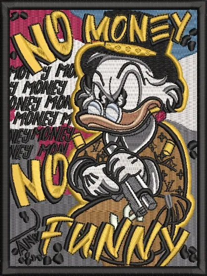 Alternative view of  Scrooge McDuck No Money No Funny Graffiti Patch 