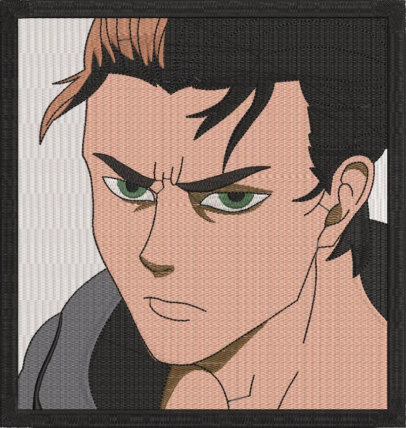 Alternative view of  Serious Anime Boy Embroidery Style 