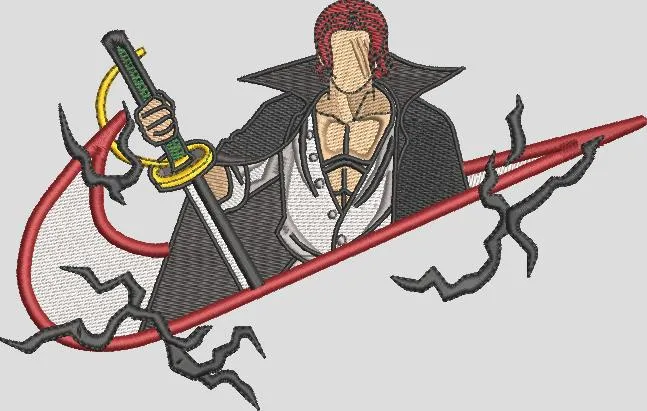 Alternative view of  Shanks with Sword and Red Slash 