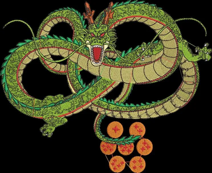 Alternative view of  Shenron with Dragon Balls Embroidery 