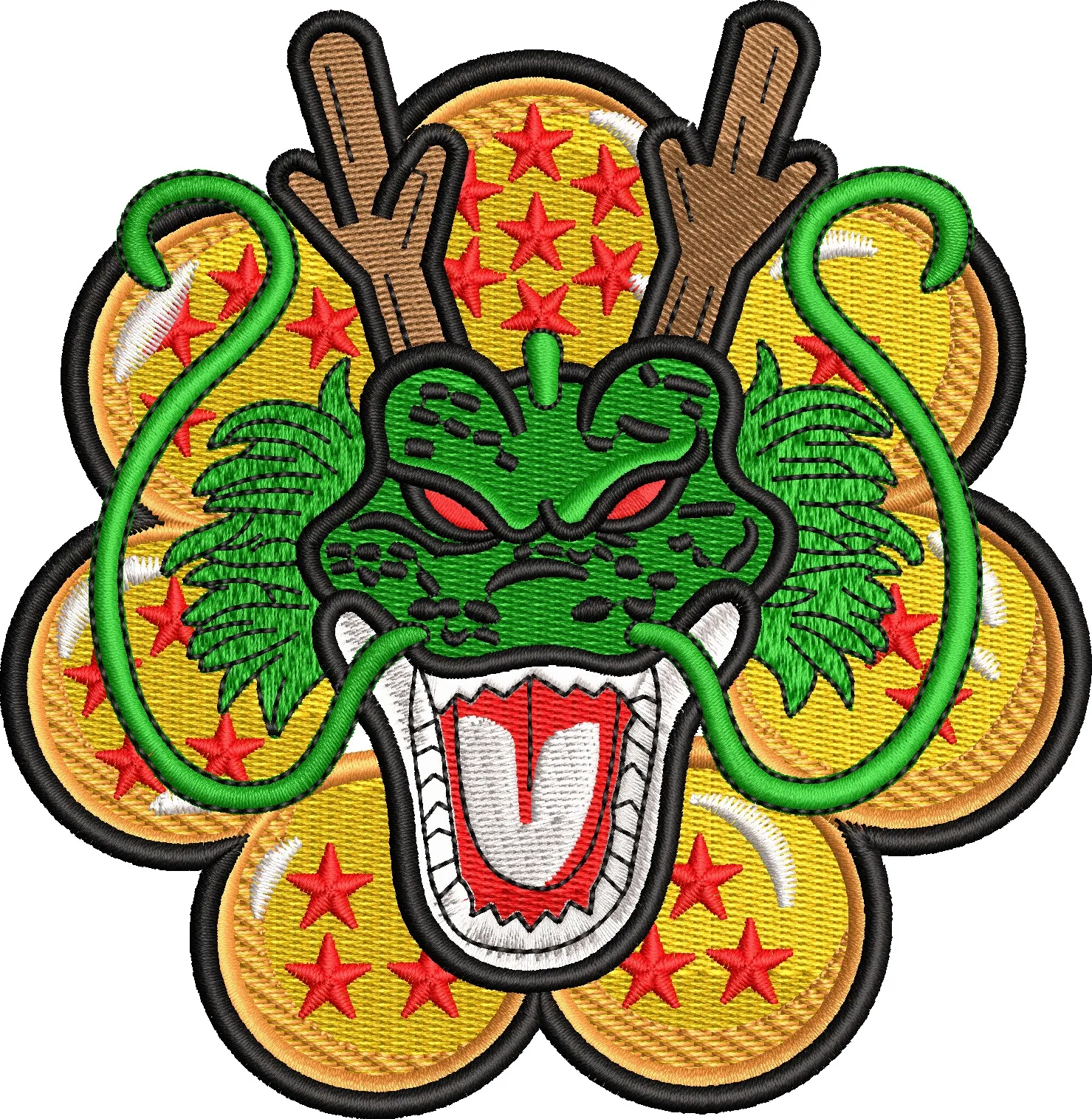 Alternative view of  Shenron with Dragon Balls Embroidery Patch 