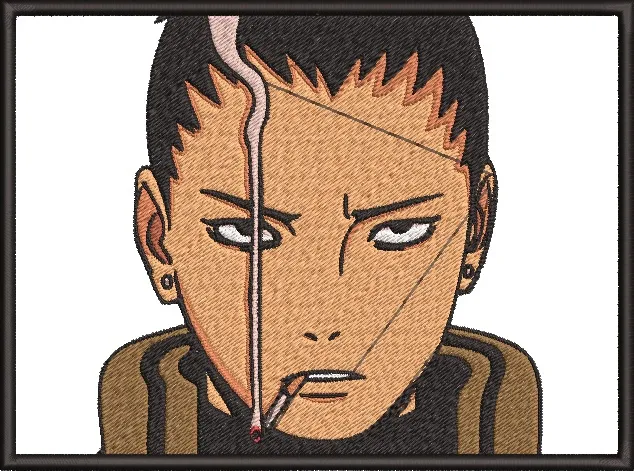 Alternative view of  Shikamaru Smoking Embroidered Patch 