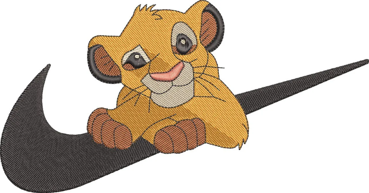Alternative view of  Simba on Nike Swoosh Embroidery 