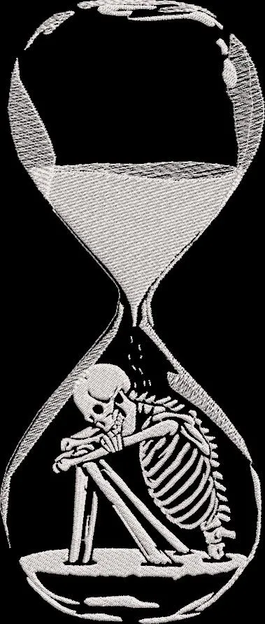 Alternative view of  Skeleton in Hourglass Embroidery 