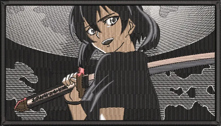 Alternative view of  Smiling Girl with Baseball Bat Moonlit Night 