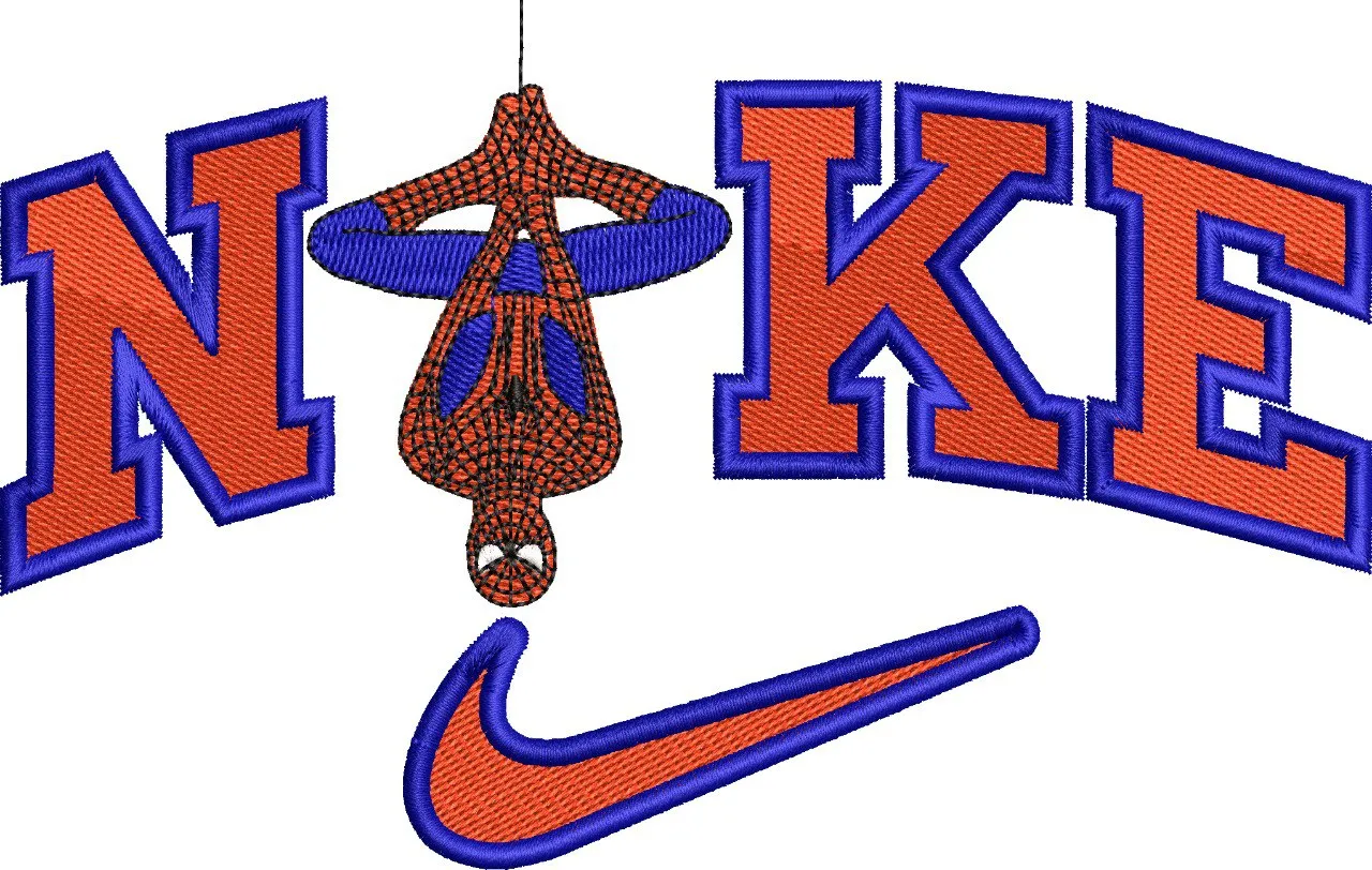 Alternative view of  Spider Man Hanging in Nike Logo 