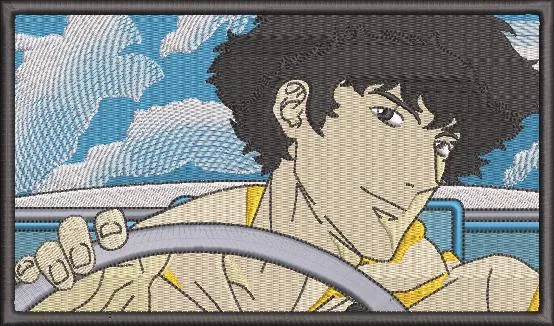 Alternative view of  Spike Spiegel Driving Embroidered Patch 