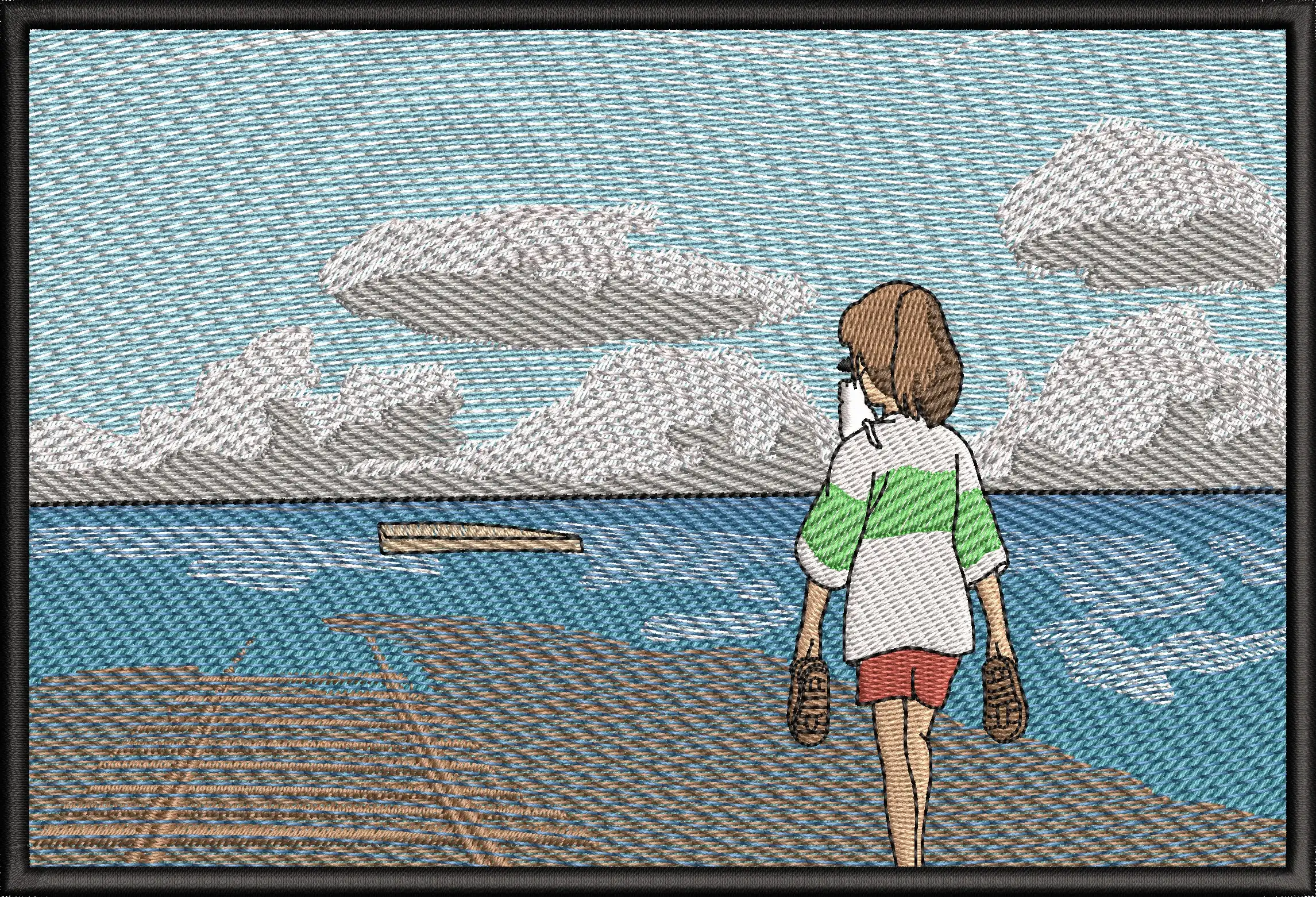 Alternative view of  Spirited Away Chihiro Embroidery Beach Scene 