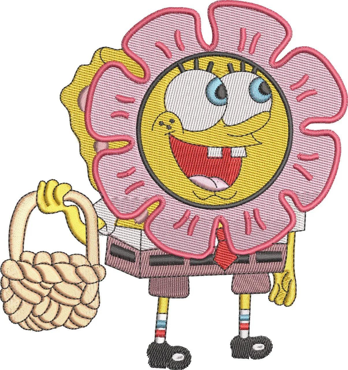 Alternative view of  SpongeBob with Pink Flower Costume and Basket 