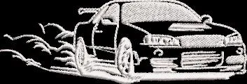 Alternative view of  Sport Car Skid Embroidery 