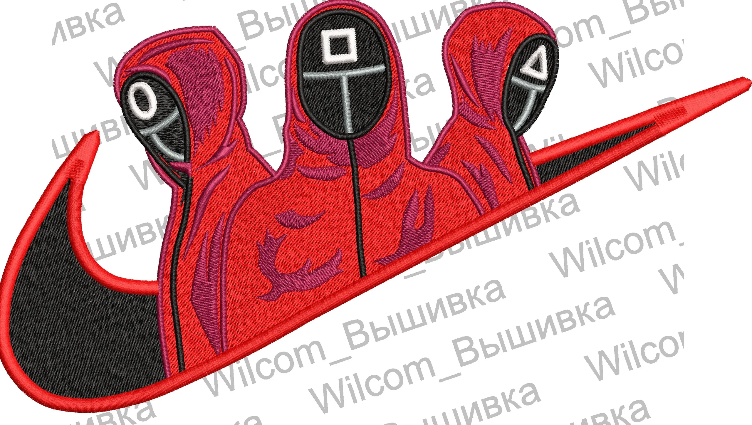 Alternative view of  Squid Game Guards in Nike Swoosh 