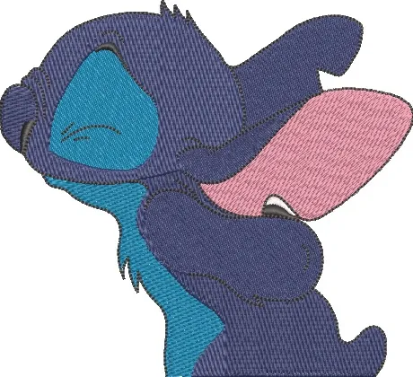 Alternative view of  Stitch Side Profile with Closed Eyes 