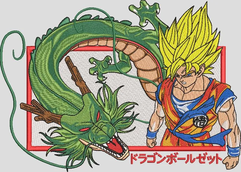 Alternative view of  Super Saiyan Goku and Shenron Embroidery Patch 