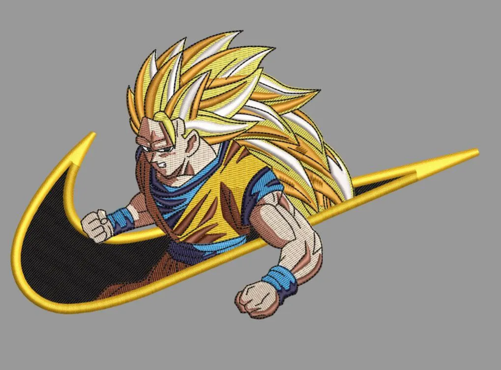 Alternative view of  Super Saiyan Goku with Nike Swoosh 