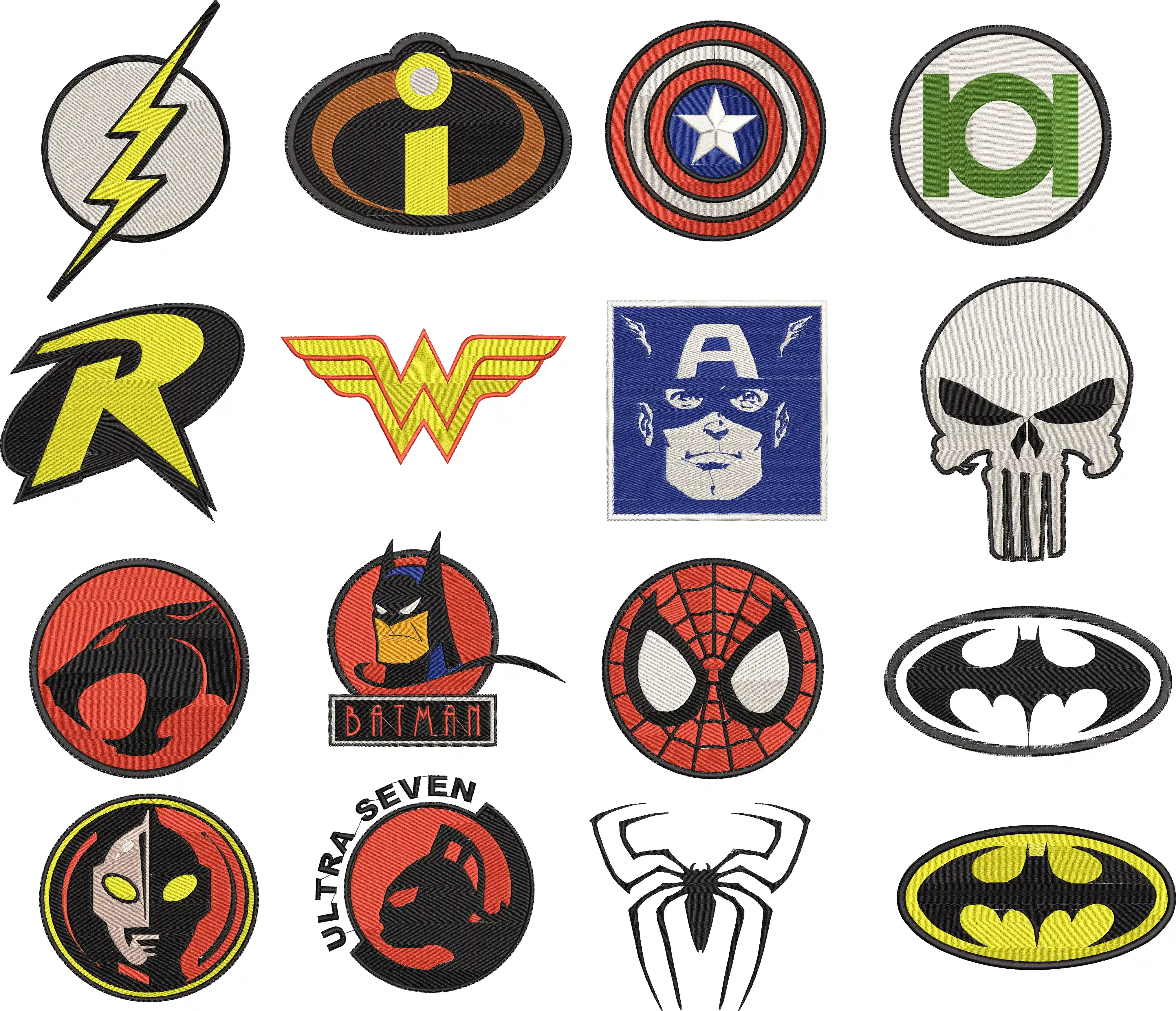 Alternative view of  Superhero Icons Collection Patch Set 