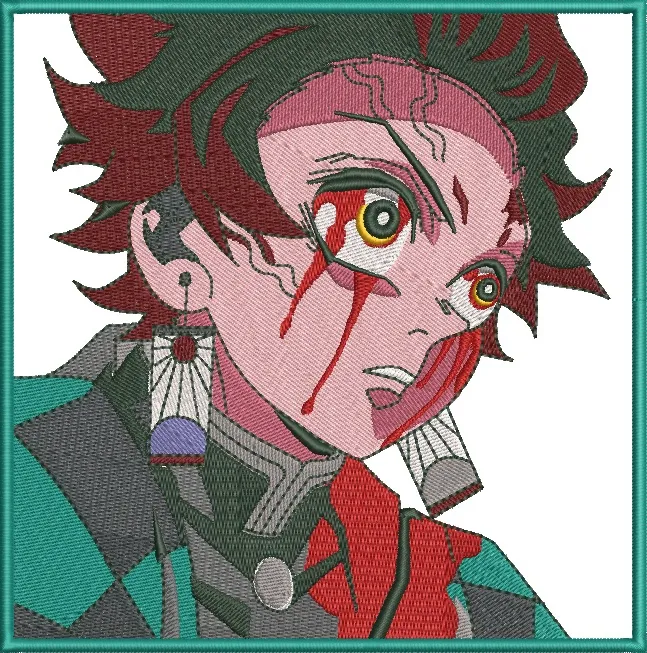 Alternative view of  Tanjiro Kamado Battle Cry Embroidery 