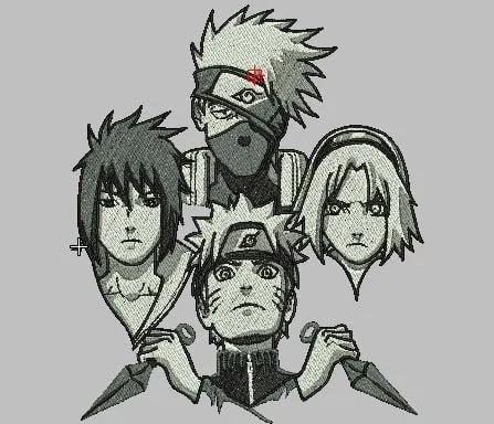 Alternative view of  Team 7 Naruto Head Portraits 