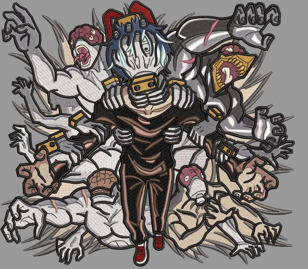 Alternative view of  Tomura Shigaraki with Nomu Arms Embroidery Art 