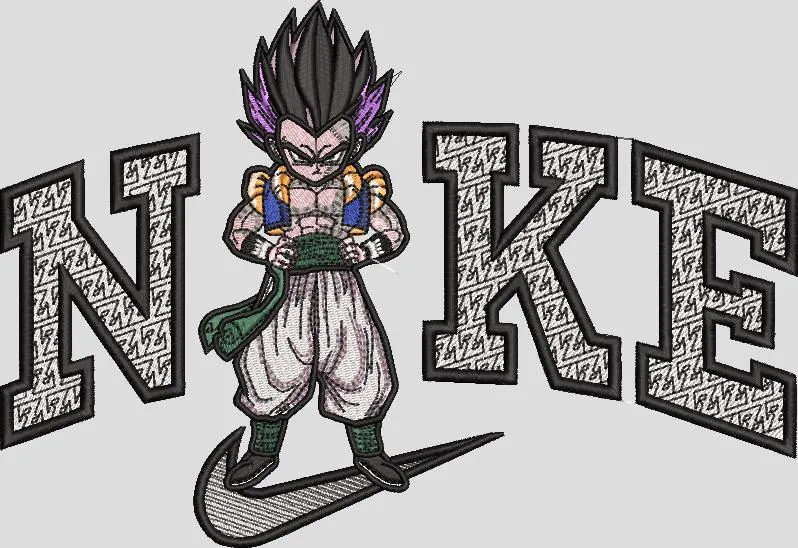 Alternative view of  Vegeta Fusion Character with Nike Logo 