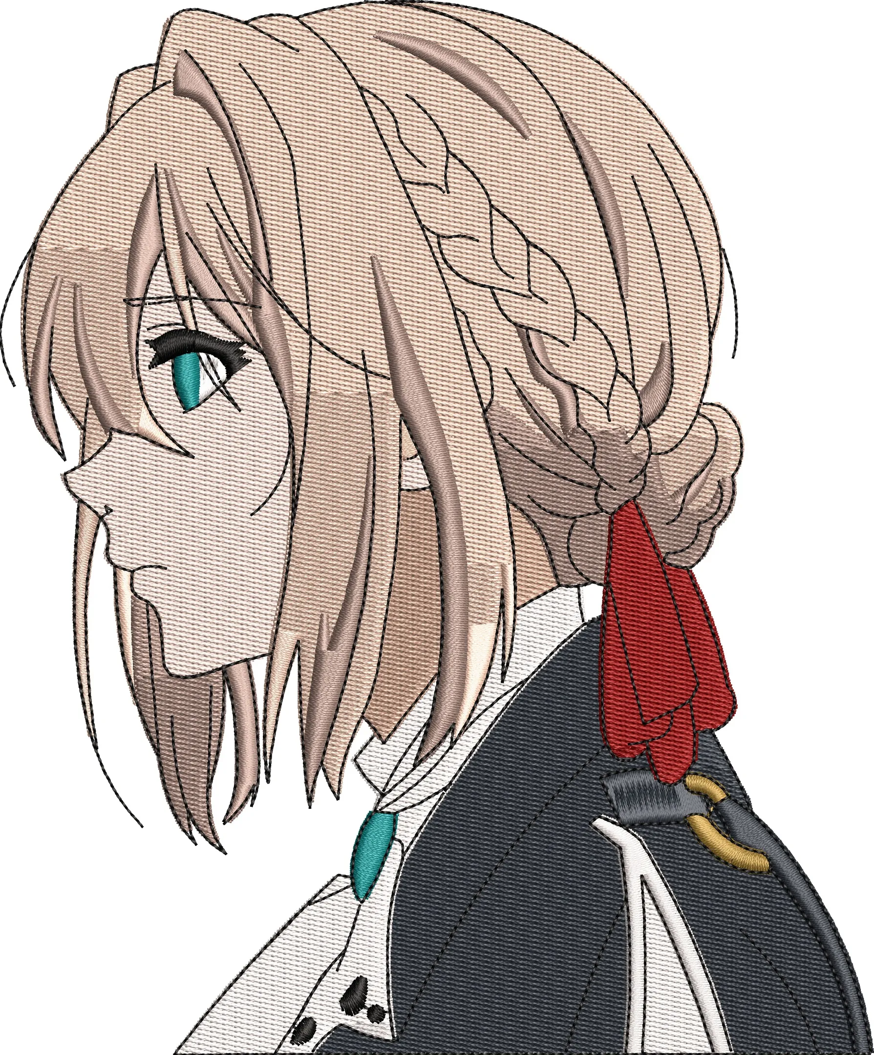 Alternative view of  Violet Evergarden Side Profile Embroidery 