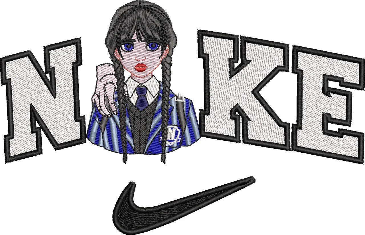 Alternative view of  Wednesday Addams with Nike Logo 