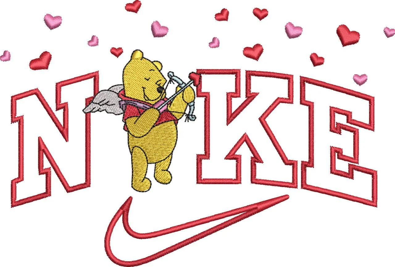 Alternative view of  Winnie the Pooh Cupid in Nike Logo 