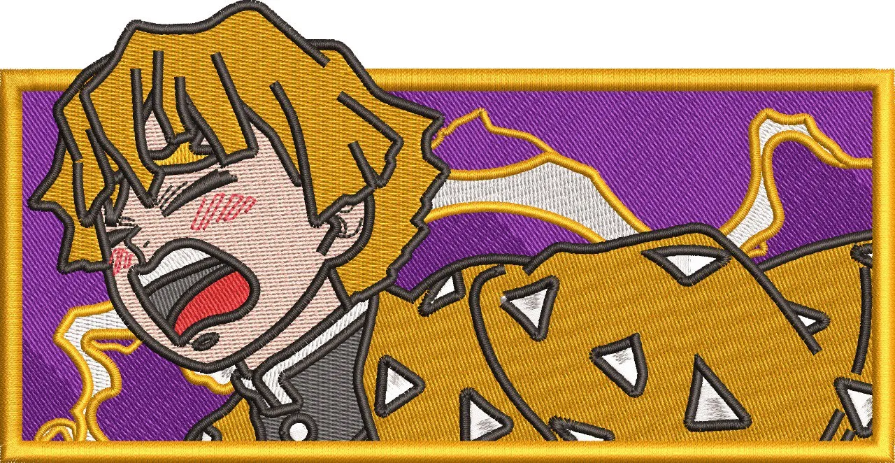 Alternative view of  Zenitsu Agatsuma Screaming Patch Style 