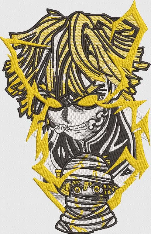 Alternative view of  Zenitsu Agatsuma with Thunder Effects 